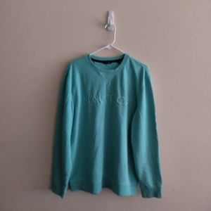 Nautica Men Spell Out Logo Pullover Crewneck Sweatshirt XLarge